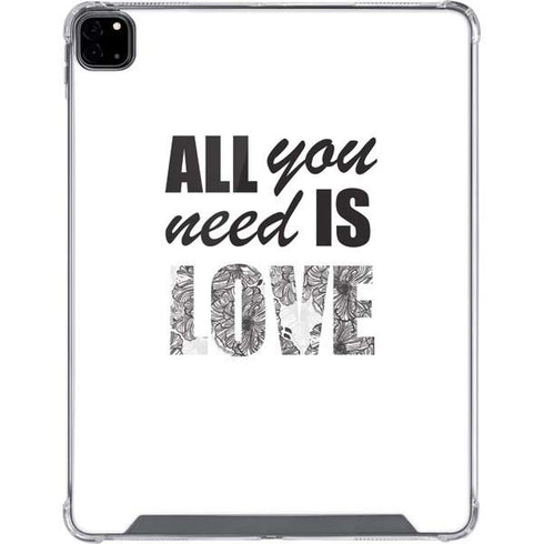 All You Need Is Love BW iPad Pro 12.9in (2020) Clear Case